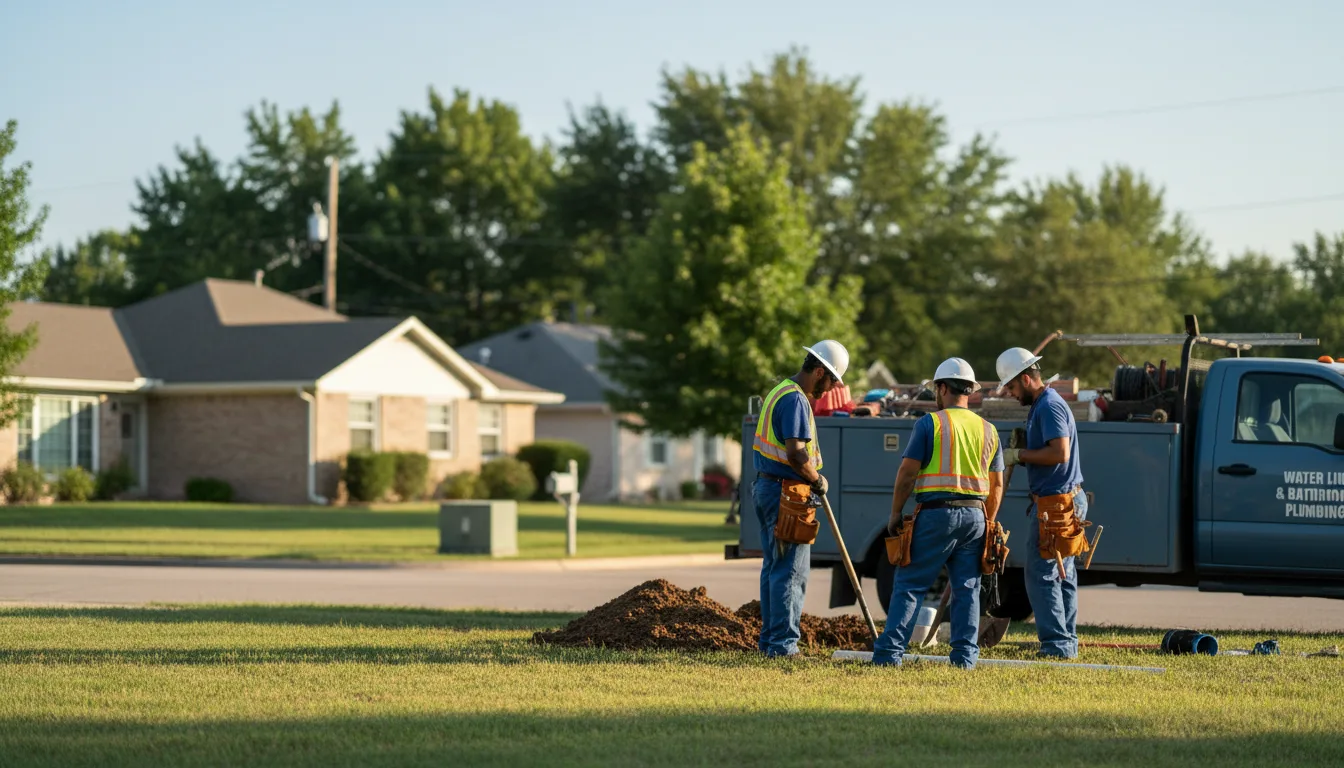 Residential water line and bathroom plumbing service in Columbia City, OR